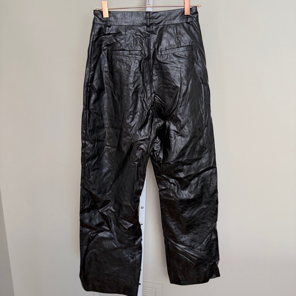 Black Leather Pants size small made in Korea - Picture 5 of 5